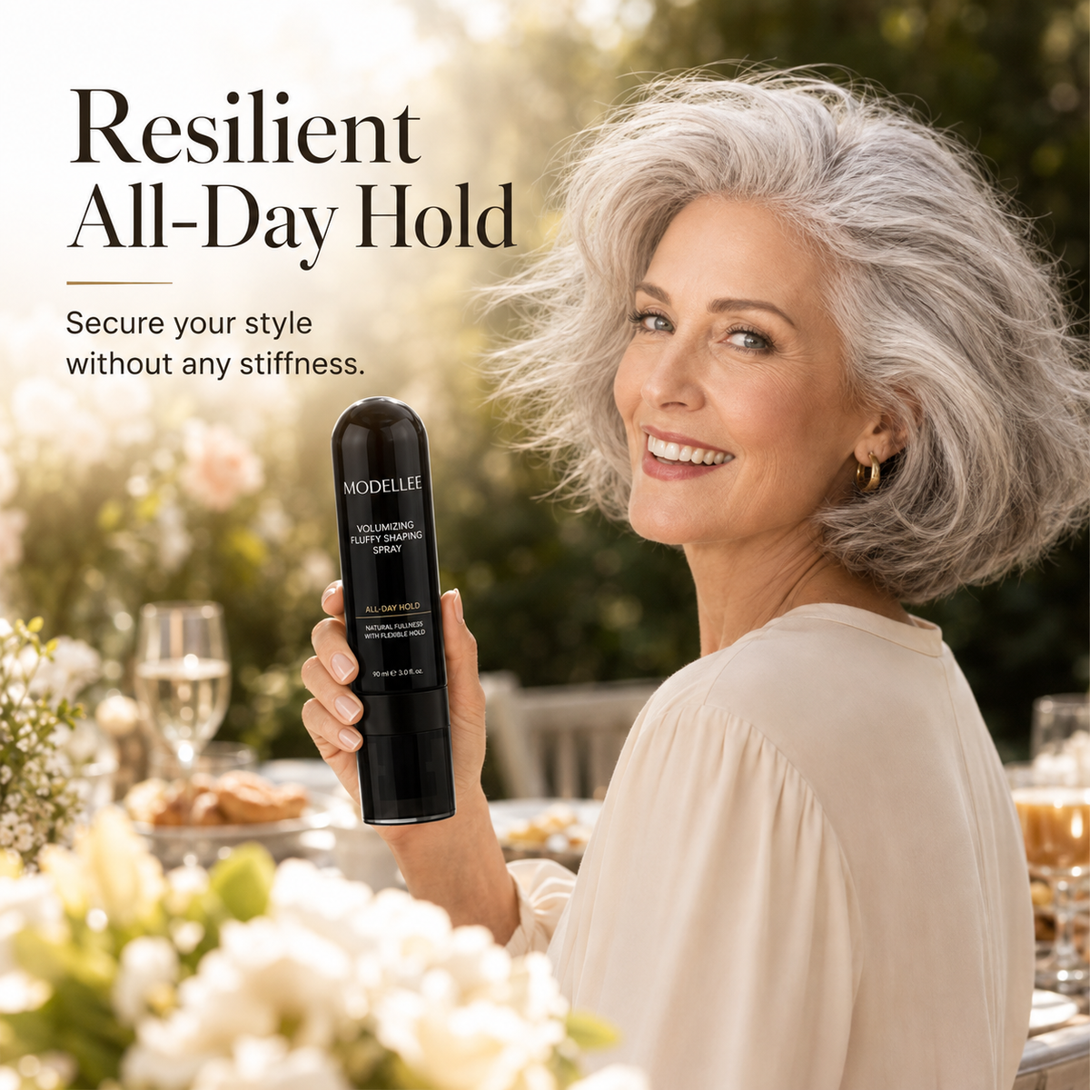 🔥2026 SALE - 90ml Fluffy Hair Shaping Spray Long Lasting Volumizing Mist with Peach Fragrance
