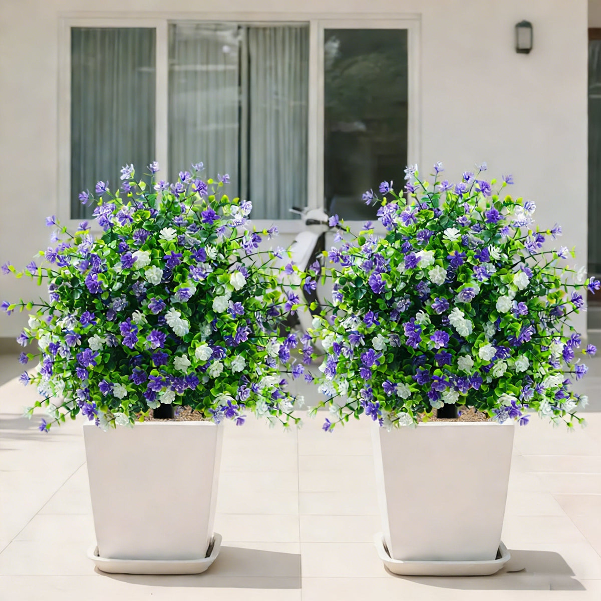 🌱🌱artificial potted trees with ground stake