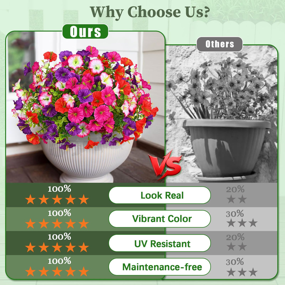 💥Last Day 49% OFF💥UV Resistant Artificial Petunias Flowers