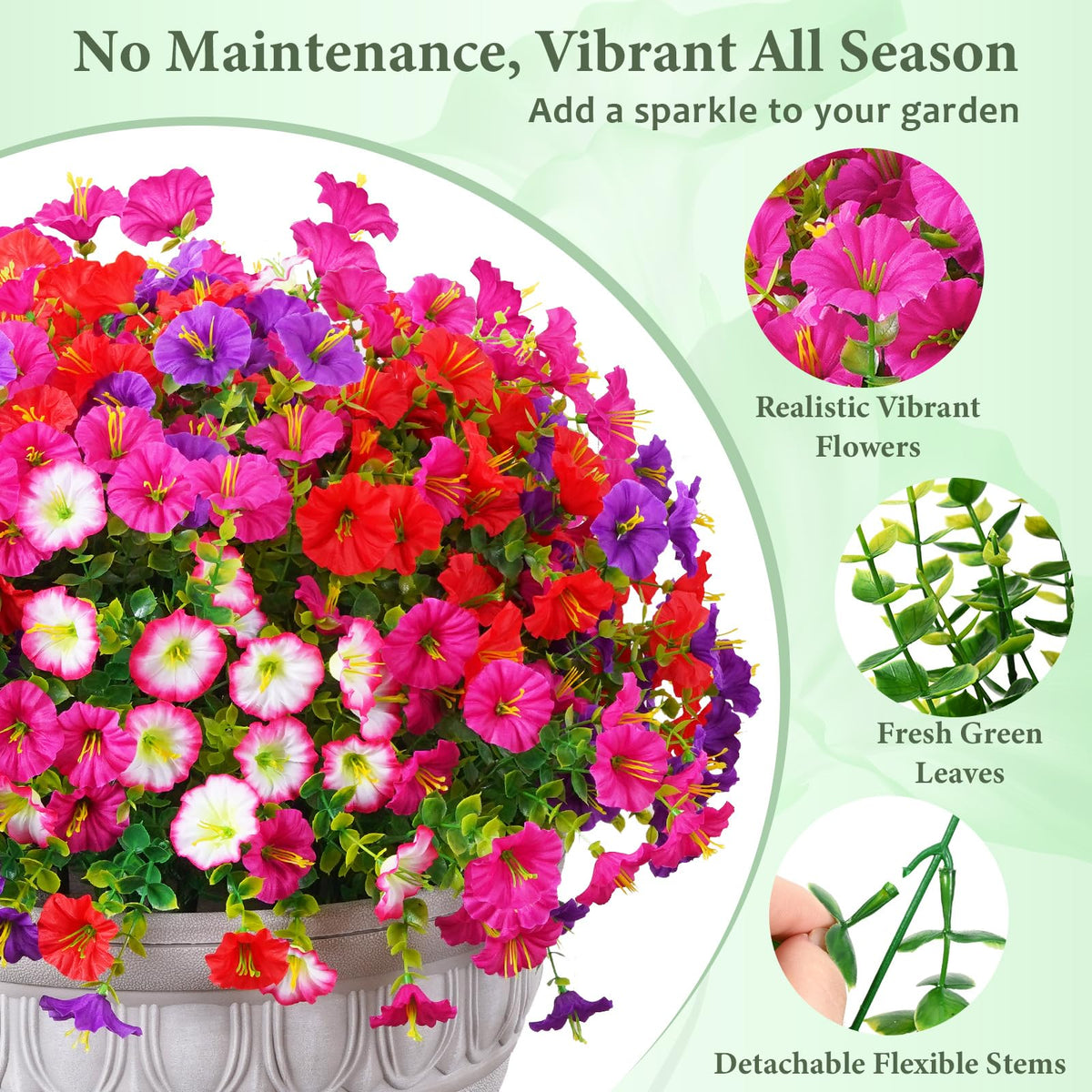 💥Last Day 49% OFF💥UV Resistant Artificial Petunias Flowers
